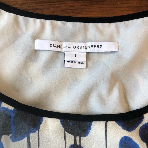 Diane Van Furstenburg Floral silk Robyn top - Picture 7 of 8